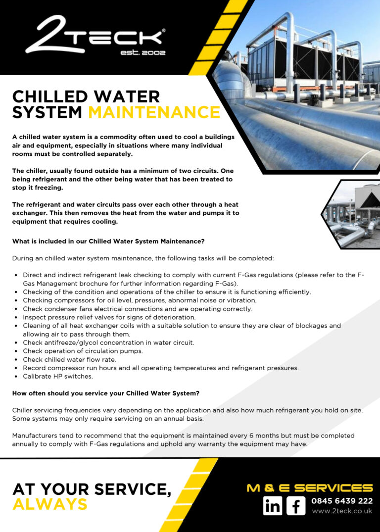 CHILLED WATER SYSTEM MAINTENANCE